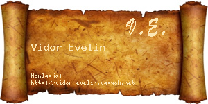 Vidor Evelin névjegykártya